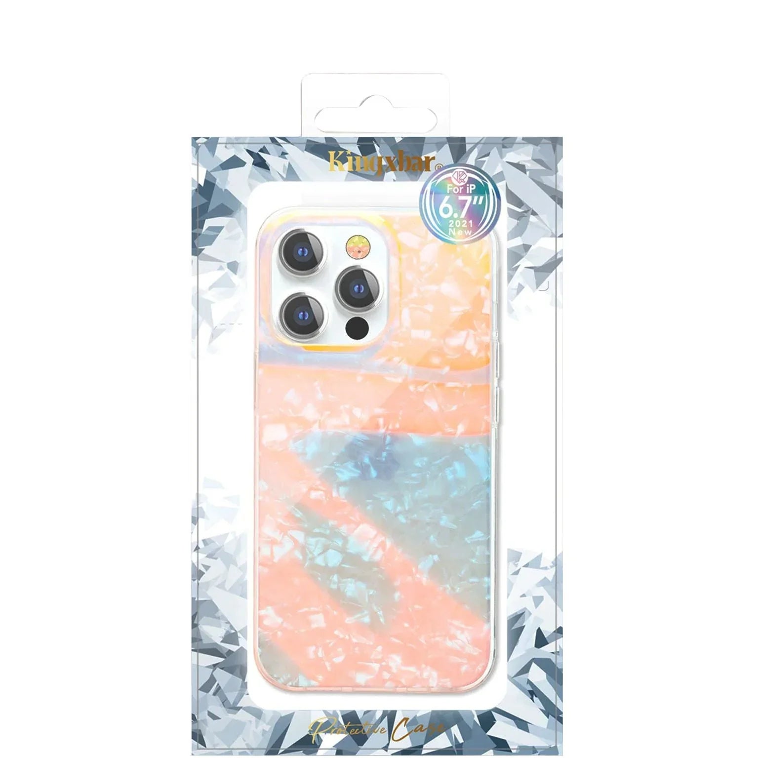 iPhone 13 Pro Kingxbar Shell Series Case - Clear - Tashqila iPhone 13 Pro Kingxbar Shell Series Case - Clear - Tashqila